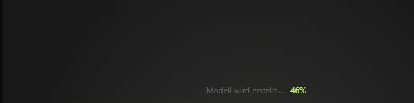 Meshy-Fortschrittsanzeige während der Erzeugung des Waldwächterinnen-Modells